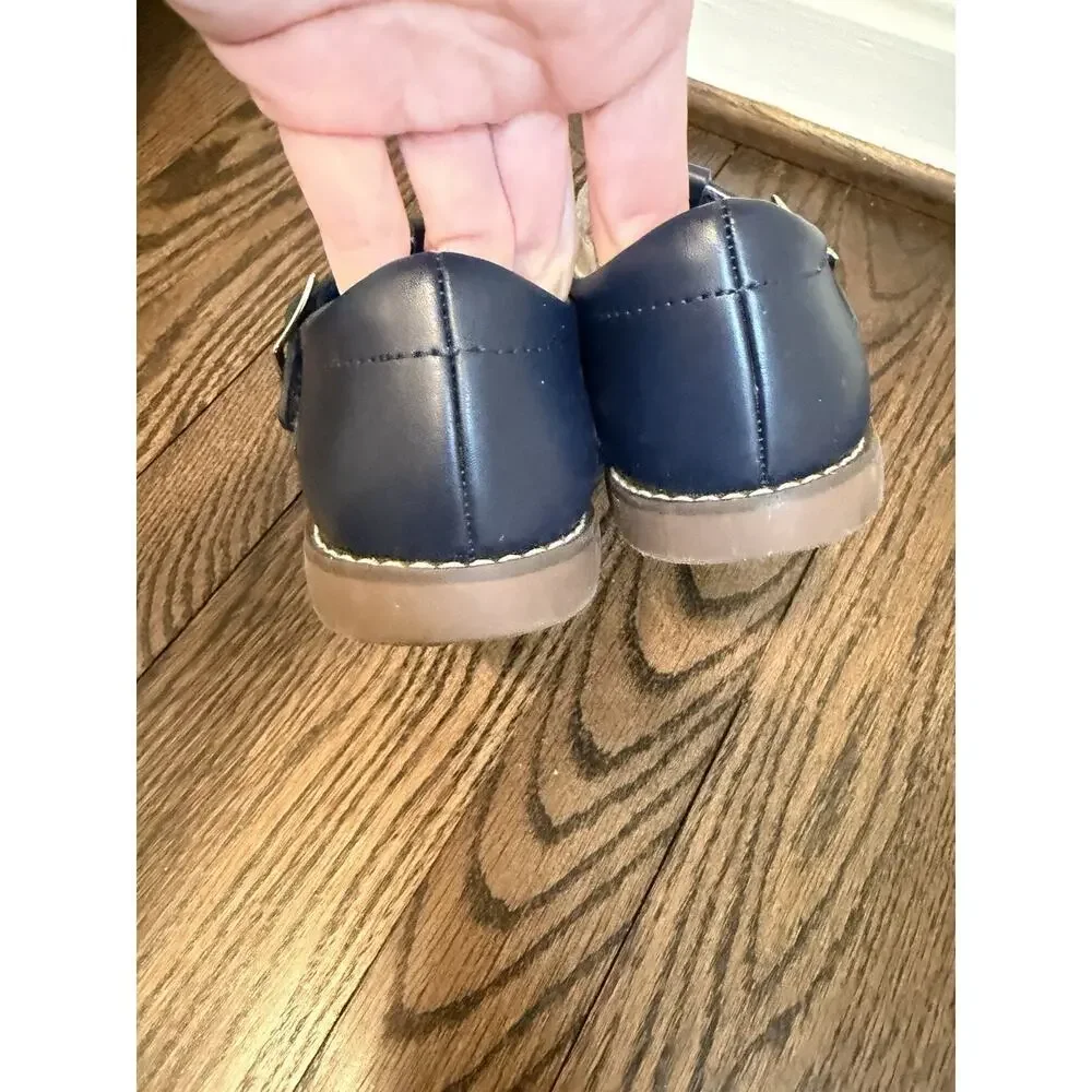 FOOTMATES Sherry Leather Mary Janes Navy Blue Girls School Dress Shoes Size 13